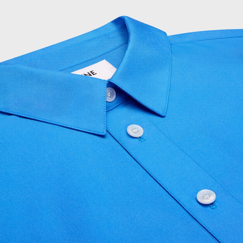 shirt IN silk poplin - LAGOON -  - 1 | CELINE