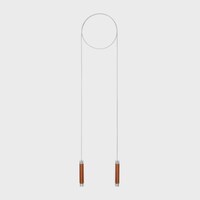 JUMP ROPE IN ALUMINIUM AND CALFSKIN - TAN - HOME - 2 | CELINE