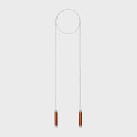 CUERDA DE SALTAR DE ALUMINIO Y PIEL DE BECERRO - TOSTADO - PILATES CELINE - 2 | CELINE