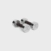 DUMBBELLS 2KG IN STEEL AND TRIOMPHE CANVAS - BLACK / TAN - HOME - 1 | CELINE