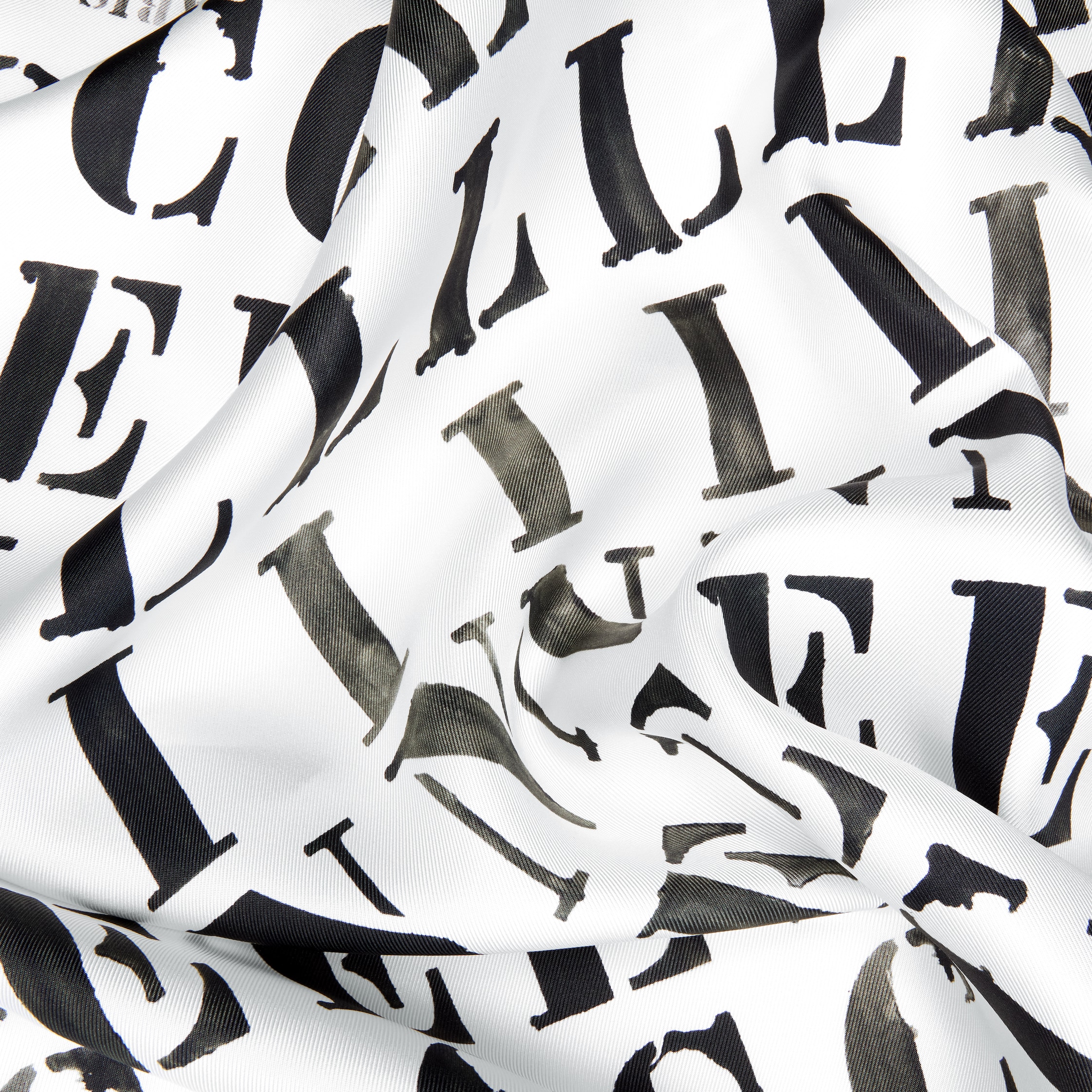 square IN silk twill - OPTIC WHITE/BLACK | CELINE