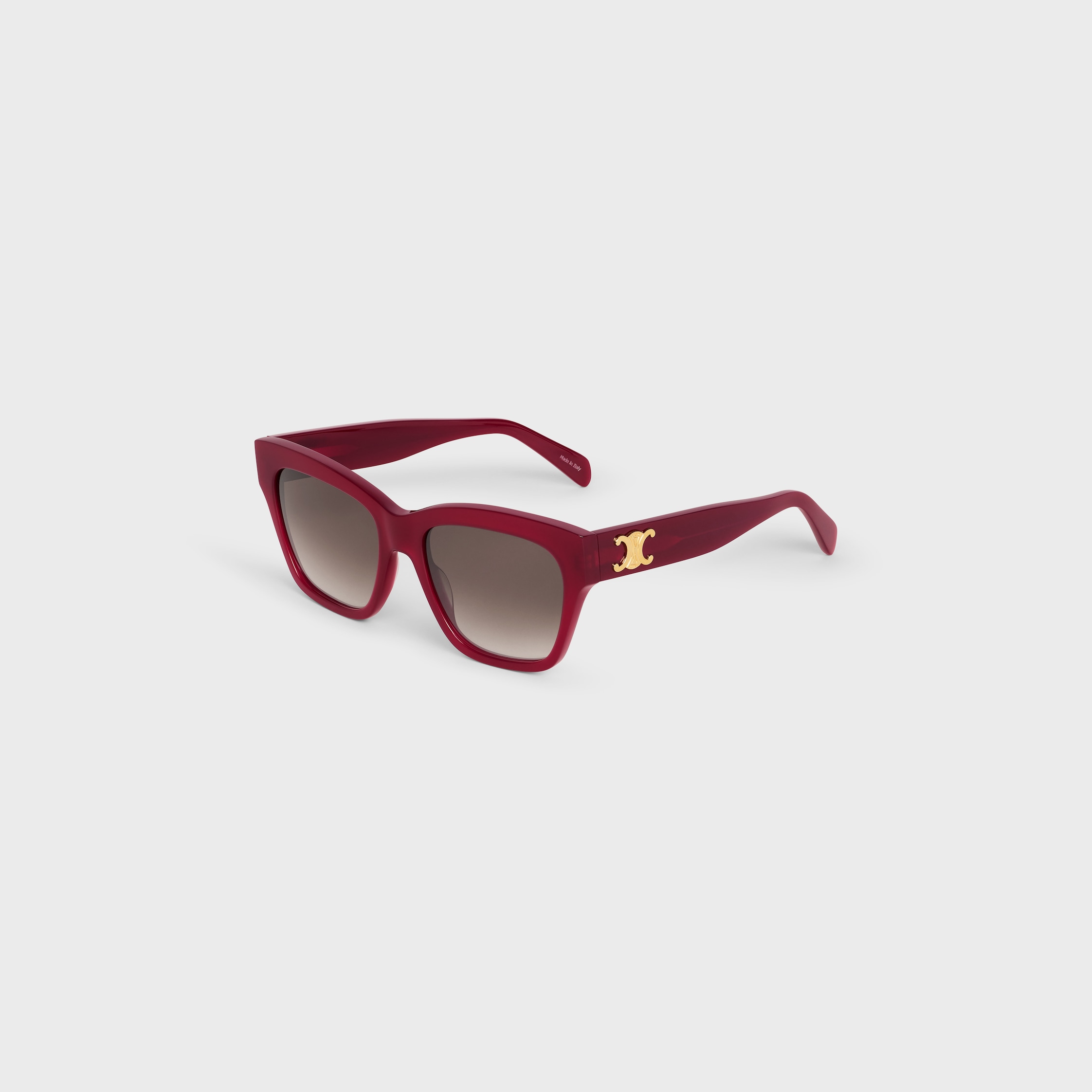 Triomphe 09 Sunglasses in Acetate - MILKY BURGUNDY | CELINE