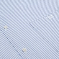 cropped shirt in striped cotton linen - CRAIE/BLEU CIEL/MARINE -  - 1 | CELINE
