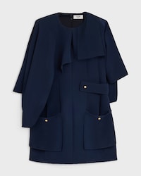 cape dress IN viscose cady - NAVY -  - 1 | CELINE
