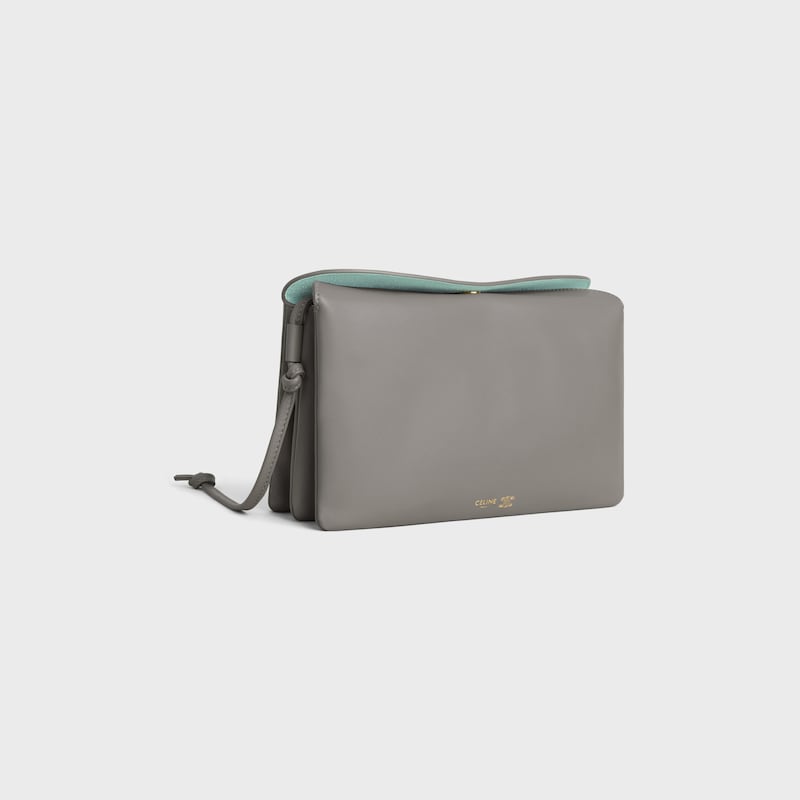 TRIO FLAP IN Smooth Lambskin - LIGHT GRAPHITE - SHOULDER BAGS - 1 | CELINE