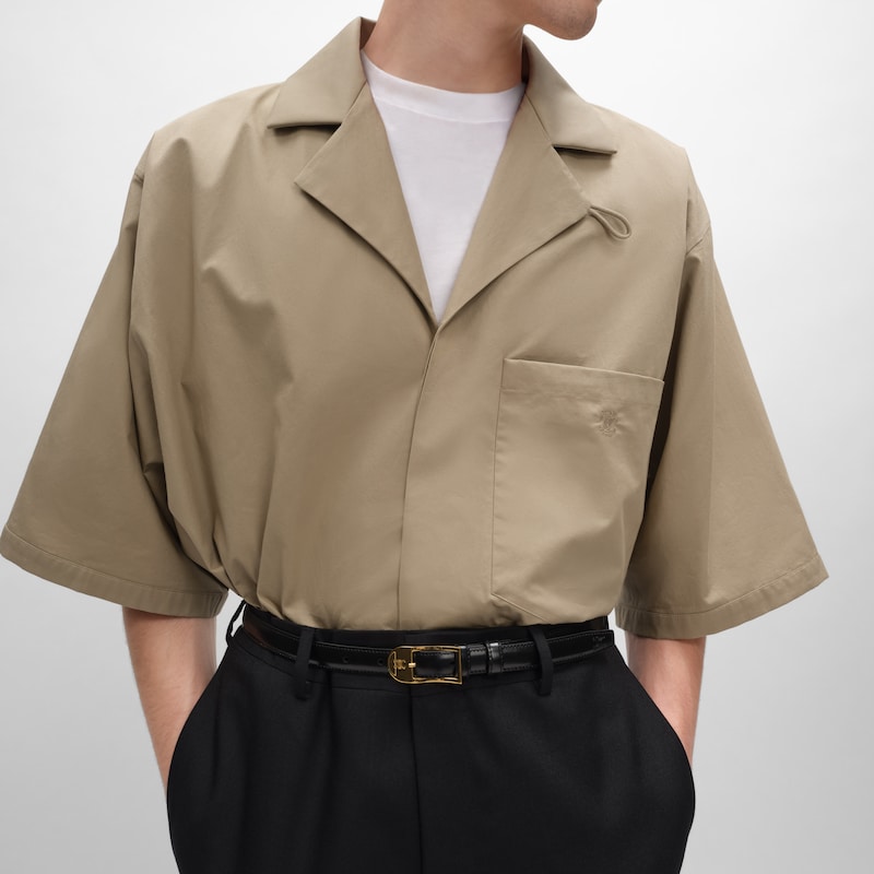 SCOUT SHIRT IN LIGHT COTTON GABARDINE - BEIGE -  - 1 | CELINE