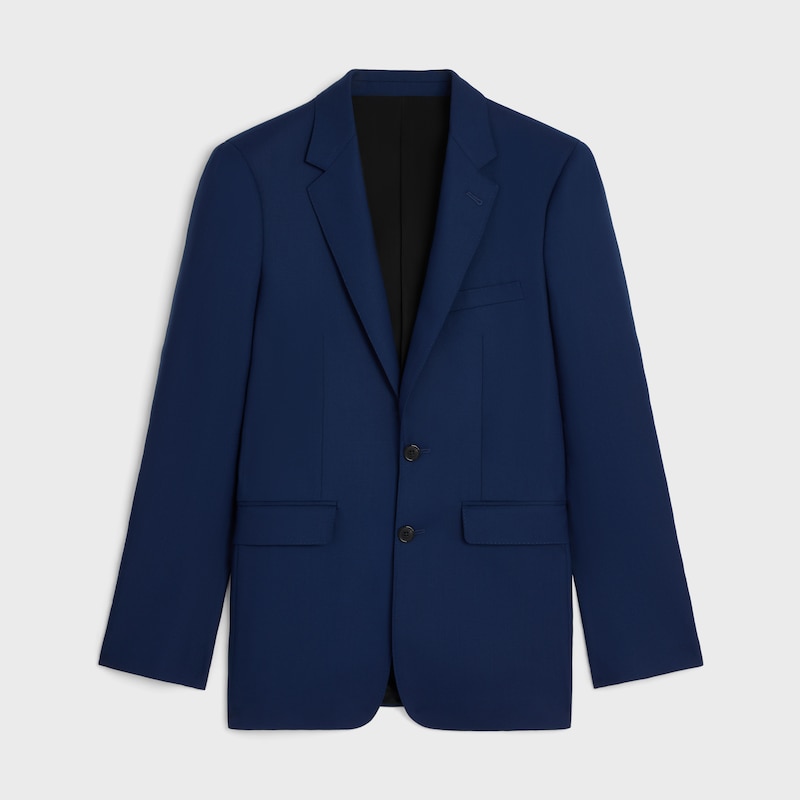 CHAQUETA CL&Aacute;SICA DE LANA - AZUL OC&Eacute;ANO -  - 1 | CELINE