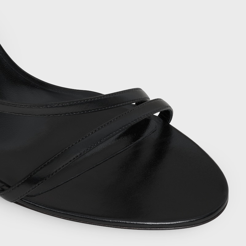 CELINE AVA SANDAL IN LAMBSKIN - BLACK -  - 1 | CELINE