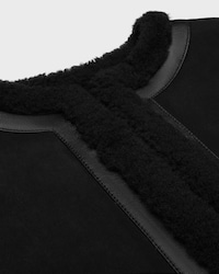 coat IN suede - BLACK -  - 2 | CELINE