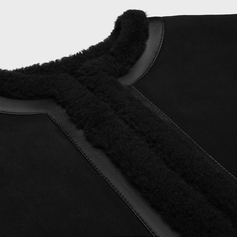coat IN suede - BLACK -  - 1 | CELINE