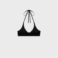 triomphe triangle top in matte jersey - BLACK -  - 2 | CELINE