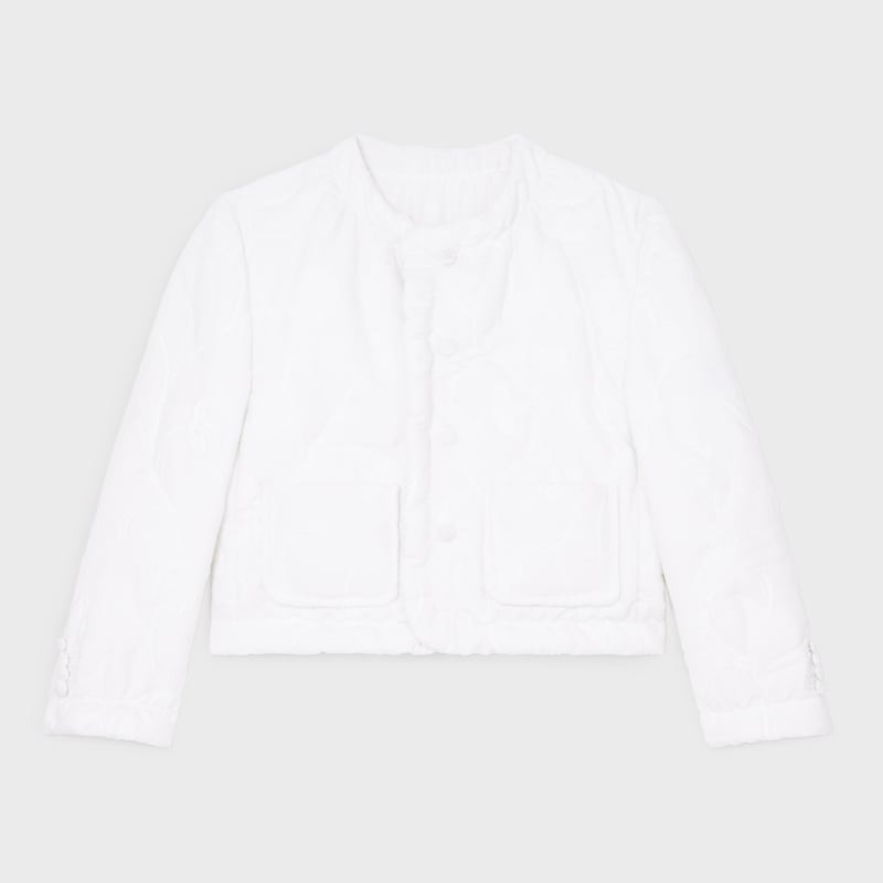 jacket IN flower quilting - WHITE -  - 1 | CELINE