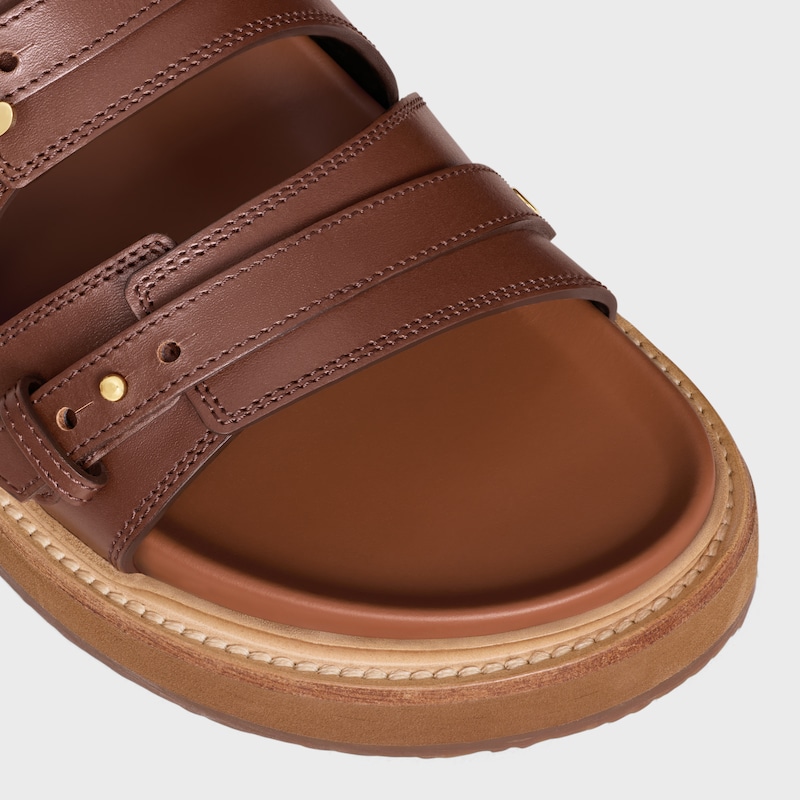 CELINE TIPPI TRIOMPHE SANDALE aus KALBSLEDER - DUNKELBRAUN -  - 1 | CELINE