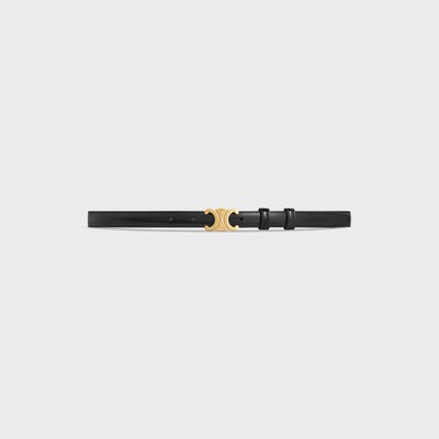 Small 18MM Triomphe Belt in Taurillon Leather - BLACK -  - tileIndex | CELINE