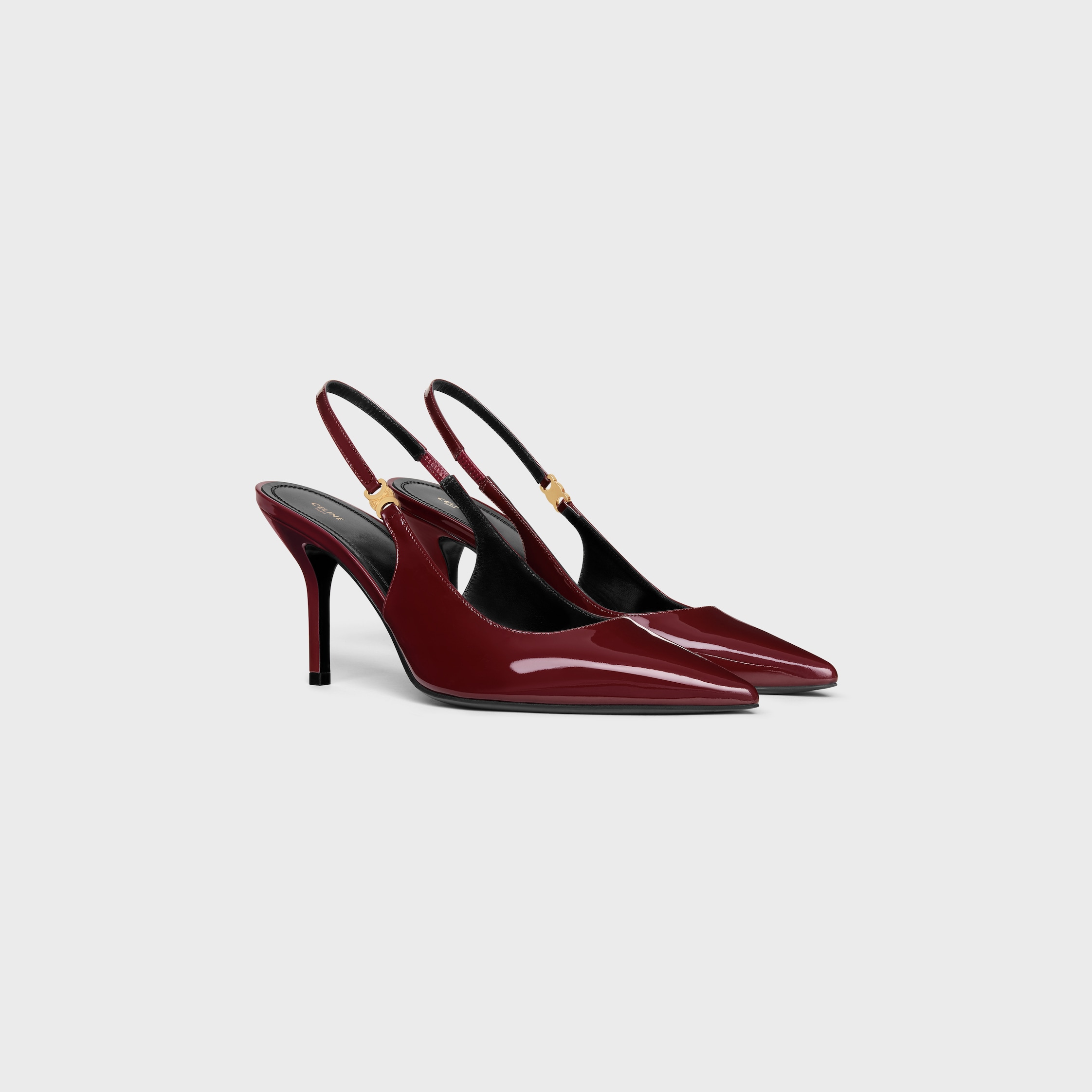 JUDY - TRIOMPHE PUMP IN PATENT CALFSKIN - BURGUNDY | CELINE
