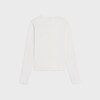 long sleeved t-shirt IN RIBBED COTTON JERSEY - OFF WHITE / BLACK -  - 2 | CELINE
