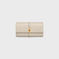 LARGE WALLET 16 IN SATINATED CALFSKIN - LIGHT STONE - 16 - 1 | CELINE