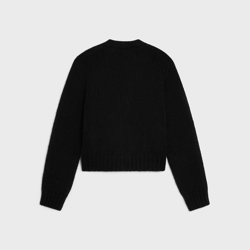 cardigan IN cashmere silk - BLACK/RED -  - 1 | CELINE