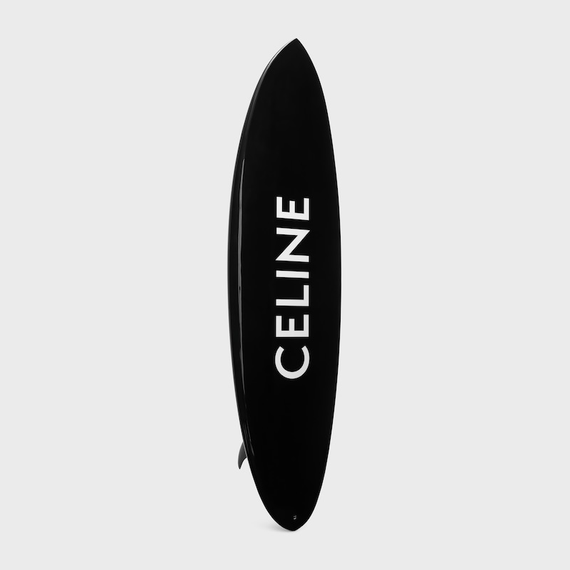 Surfboard in Fiberglass with celine logo in resin - BLACK -  - 1 | CELINE
