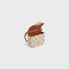 MINI CLAUDE in TEXTILE WITH TRIOMPHE PRINT AND CALFSKIN - WHITE - SMALL GIFTS - 4 | CELINE