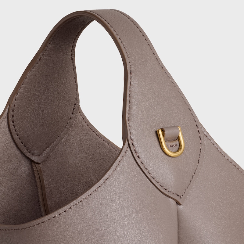 SMALL HOBO IN SUPPLE SMOOTH CALFSKIN - PEBBLE - NEW - 1 | CELINE
