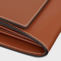 LARGE WALLET 16 IN SATINATED CALFSKIN - TAN - WALLETS - 1 | CELINE
