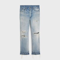 wesley jeans in westside wash denim - WESTSIDE WASH DESTROYED -  - 1 | CELINE