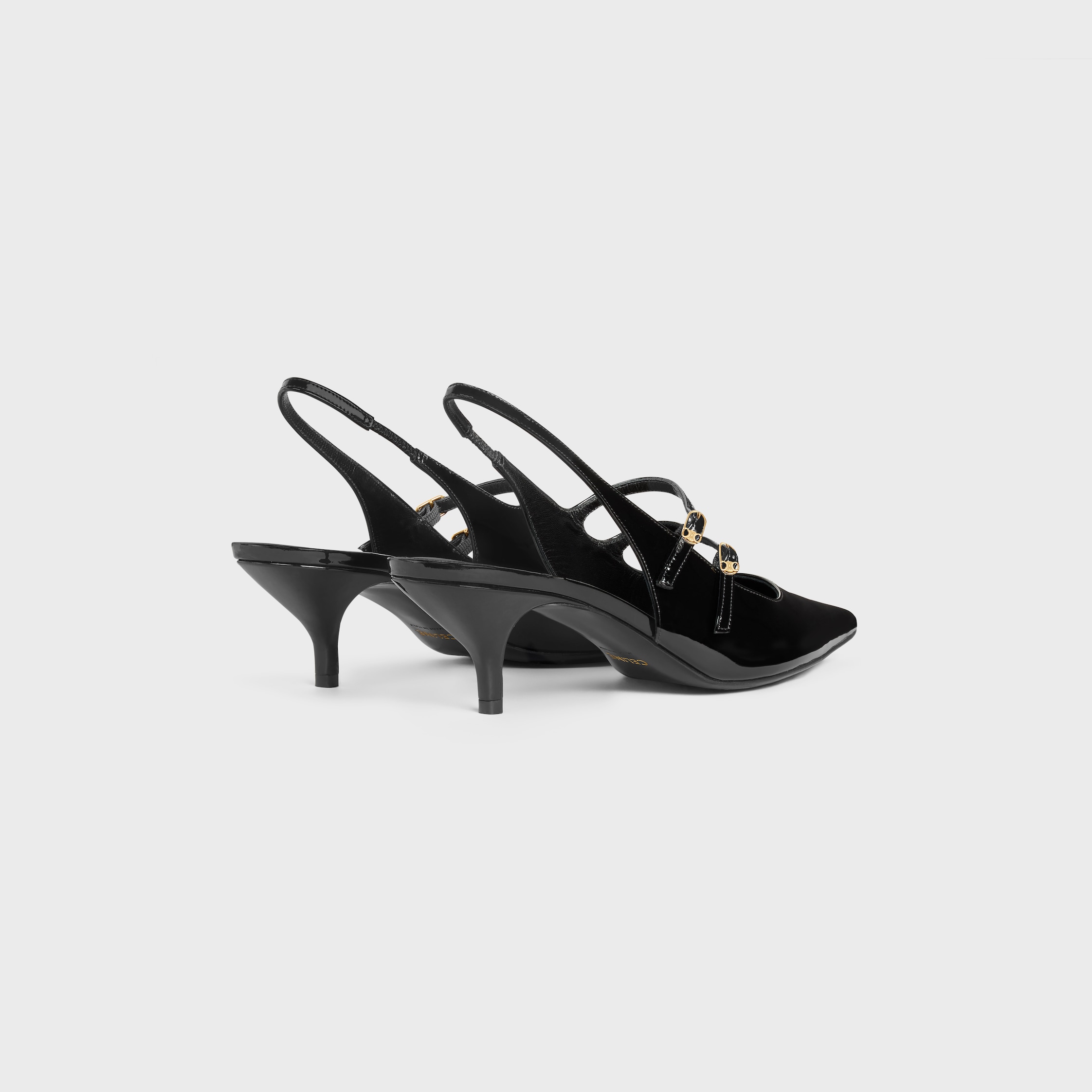 CELINE JUDY DOUBLE STRAP MARY JANE SLINGBACK IN PATENT