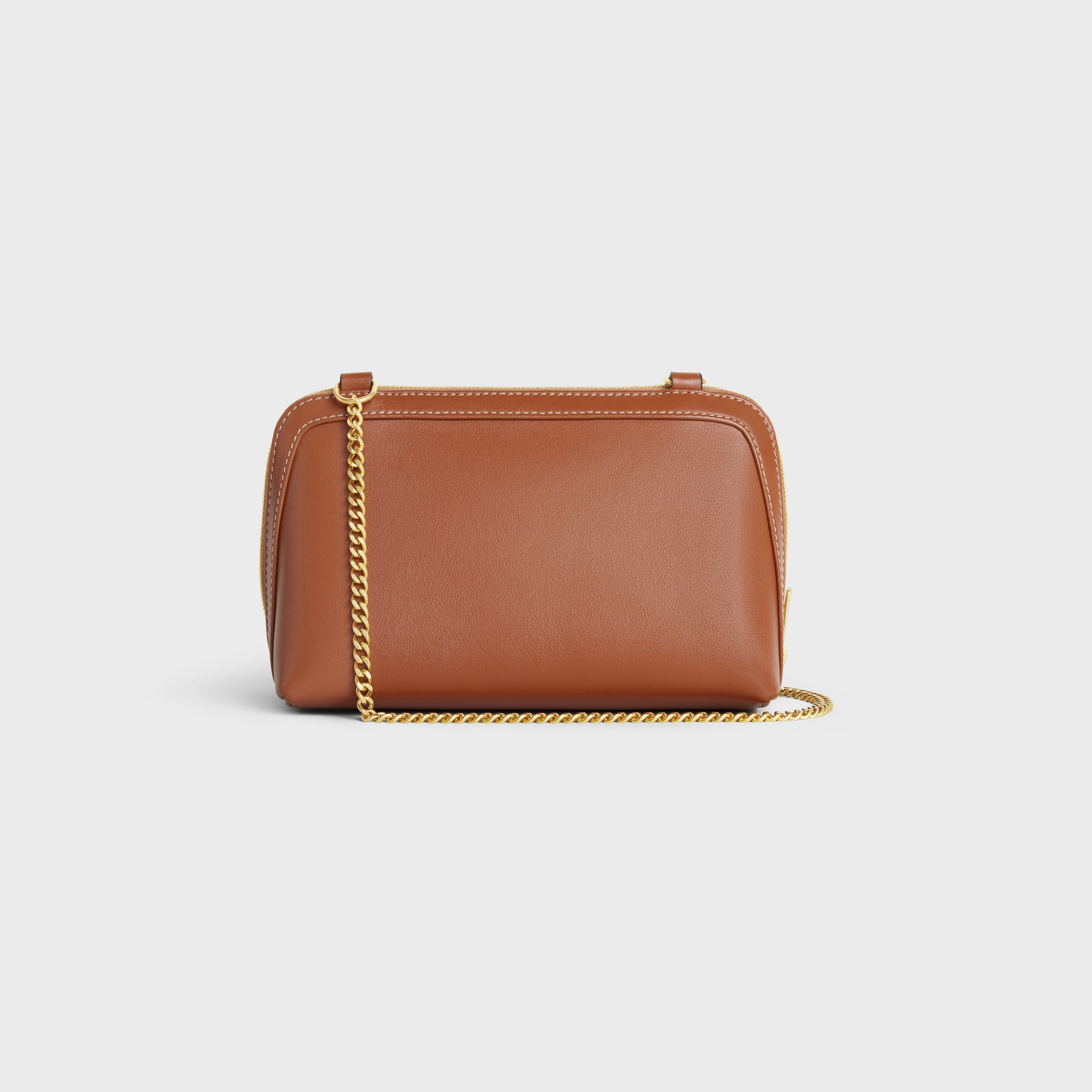ハンドバッグ CLUTCH ON CHAIN CUIR TRIOMPHE IN SMOOTH CALFSKIN Clutch on Chain Cuir triomphe IN smooth calfskin - TAN | CELINE