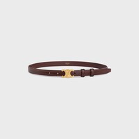 Small 18MM Triomphe Belt in Taurillon Leather - CHESTNUT -  - 1 | CELINE
