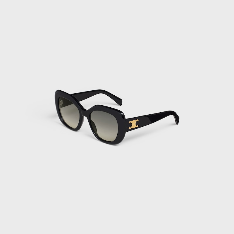 Triomphe 06 Sunglasses in Acetate - BLACK -  - 1 | CELINE