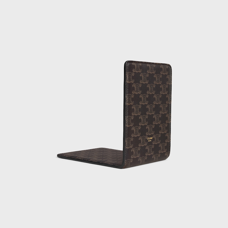 标志印花羊皮革书挡 - 黑色/ 棕褐色 - 精品甄选 - 1 | CELINE