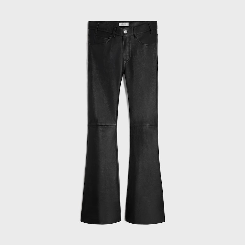 marco jeans in soft lambskin - BLACK -  - 1 | CELINE