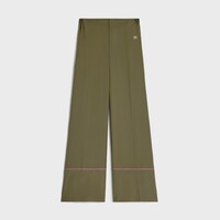 pyjama trousers IN silk satin - KAKI MILITAIRE -  - 1 | CELINE