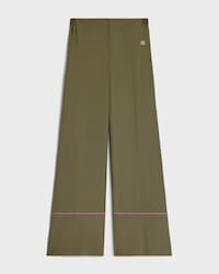 pyjama trousers IN silk satin - KAKI MILITAIRE -  - 1 | CELINE