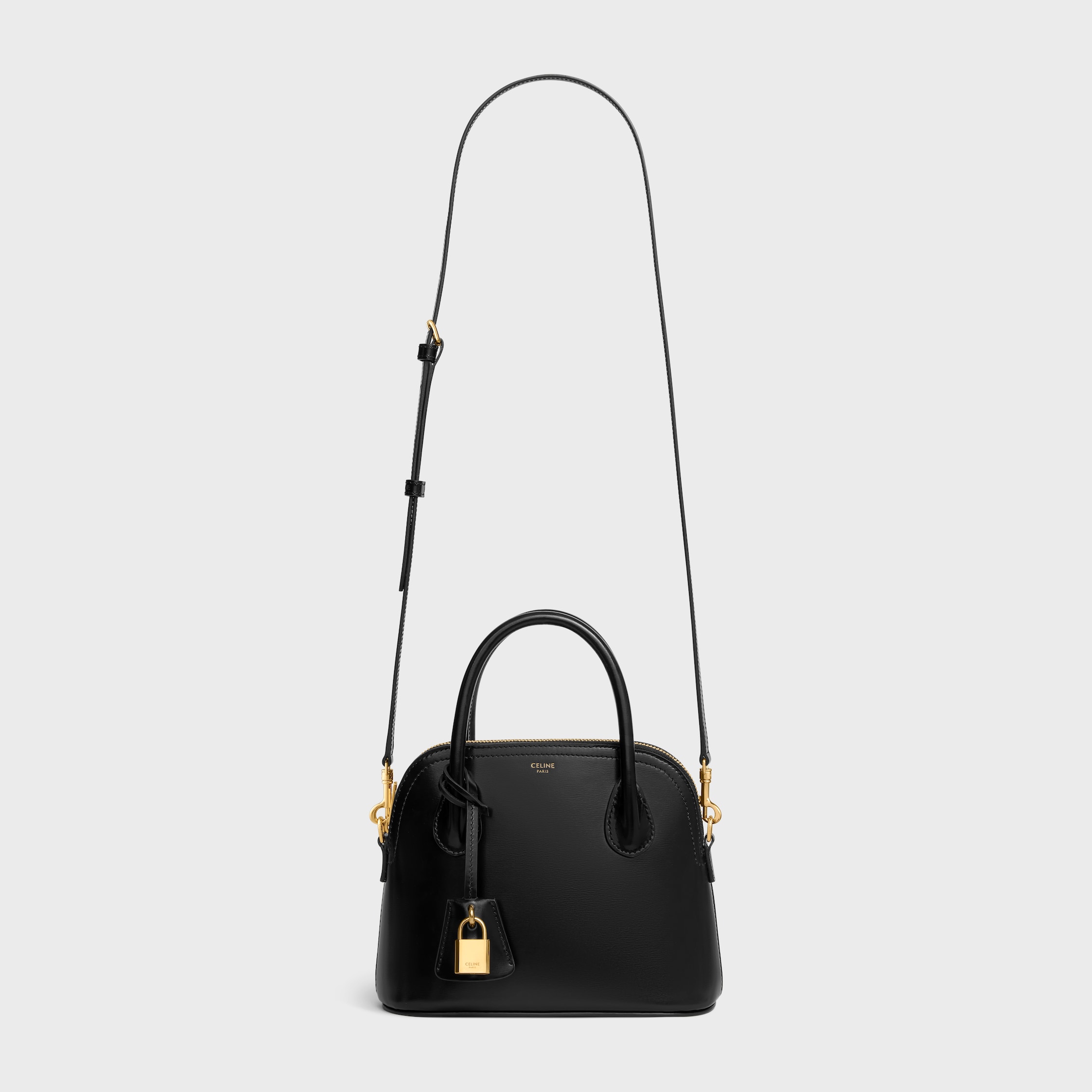 TEEN HONORINE BAG IN shiny calfskin - BLACK | CELINE