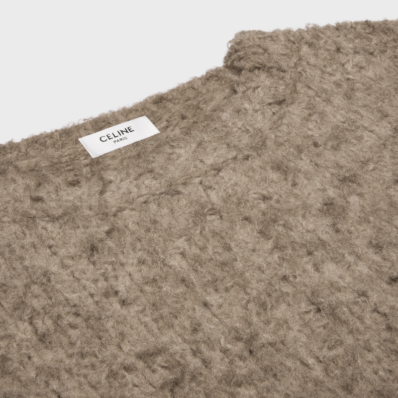 圆领套头衫 - 深灰褐色 -  - 1 | CELINE