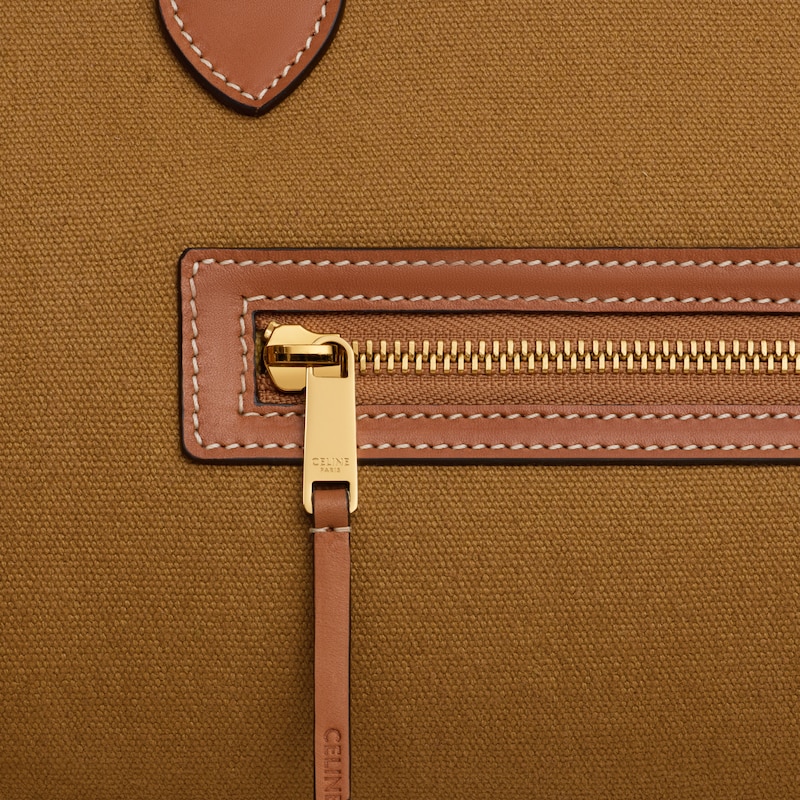 LUGGAGE IN TEXTILE AND NATURAL CALFSKIN - TAN - NEW COLLECTION WOMEN - 1 | CELINE