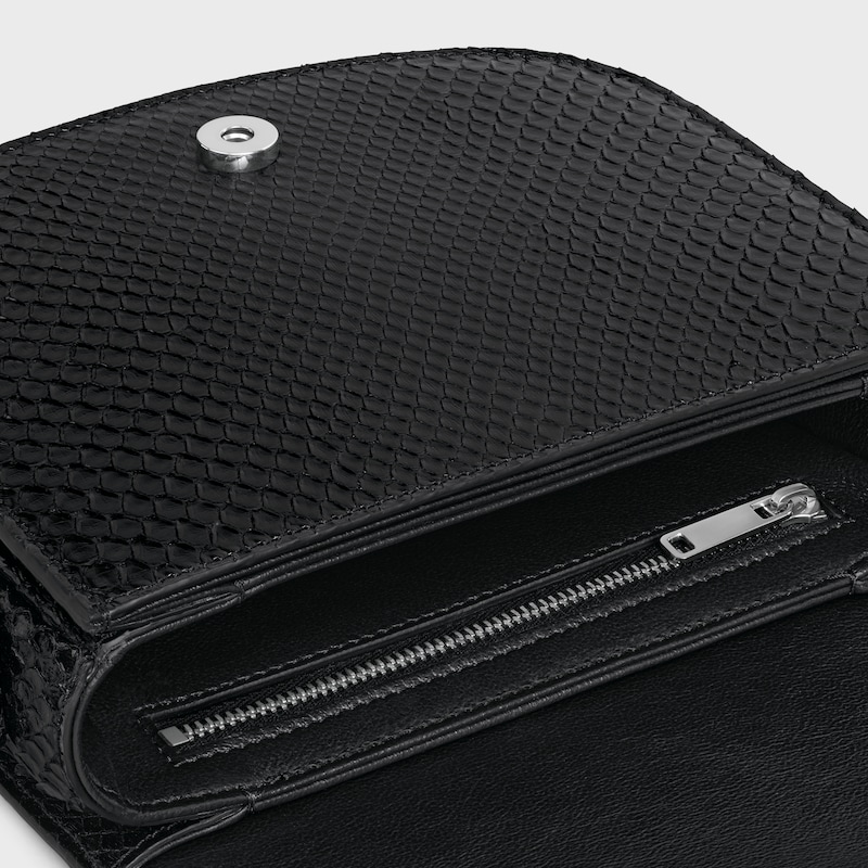 KLEINE UMHÄNGETASCHE MIT RIEMEN UND TRIOMPHE AUS PYTHONLEDER - SCHWARZ - GÜRTELTASCHEN UND MINITASCHEN - 1 | CELINE