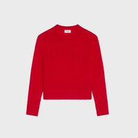 crewneck sweater IN cashmere - RED -  - 1 | CELINE