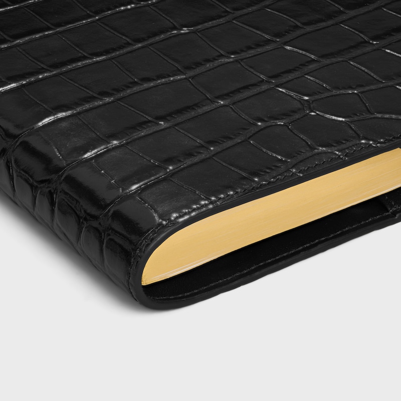 MEDIUM NOTEBOOK COVER IN CROCODILE NILOTICUS - BLACK - NEW COLLECTION MEN - 1 | CELINE