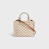 small cabas thais in TEXTILE WITH TRIOMPHE CANVAS PRINT AND CALFSKIN - WHITE - OTHER LINES - 3 | CELINE