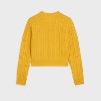 crewneck sweater IN chains cashmere - YELLOW -  - 2 | CELINE