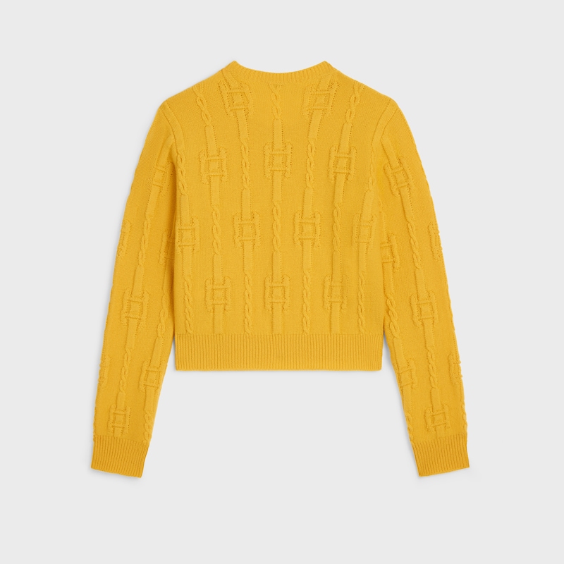 crewneck sweater IN chains cashmere - YELLOW -  - 1 | CELINE