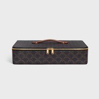 Shirt Case in Triomphe Canvas and Calfskin - TAN - GIFT FINDER - 1 | CELINE