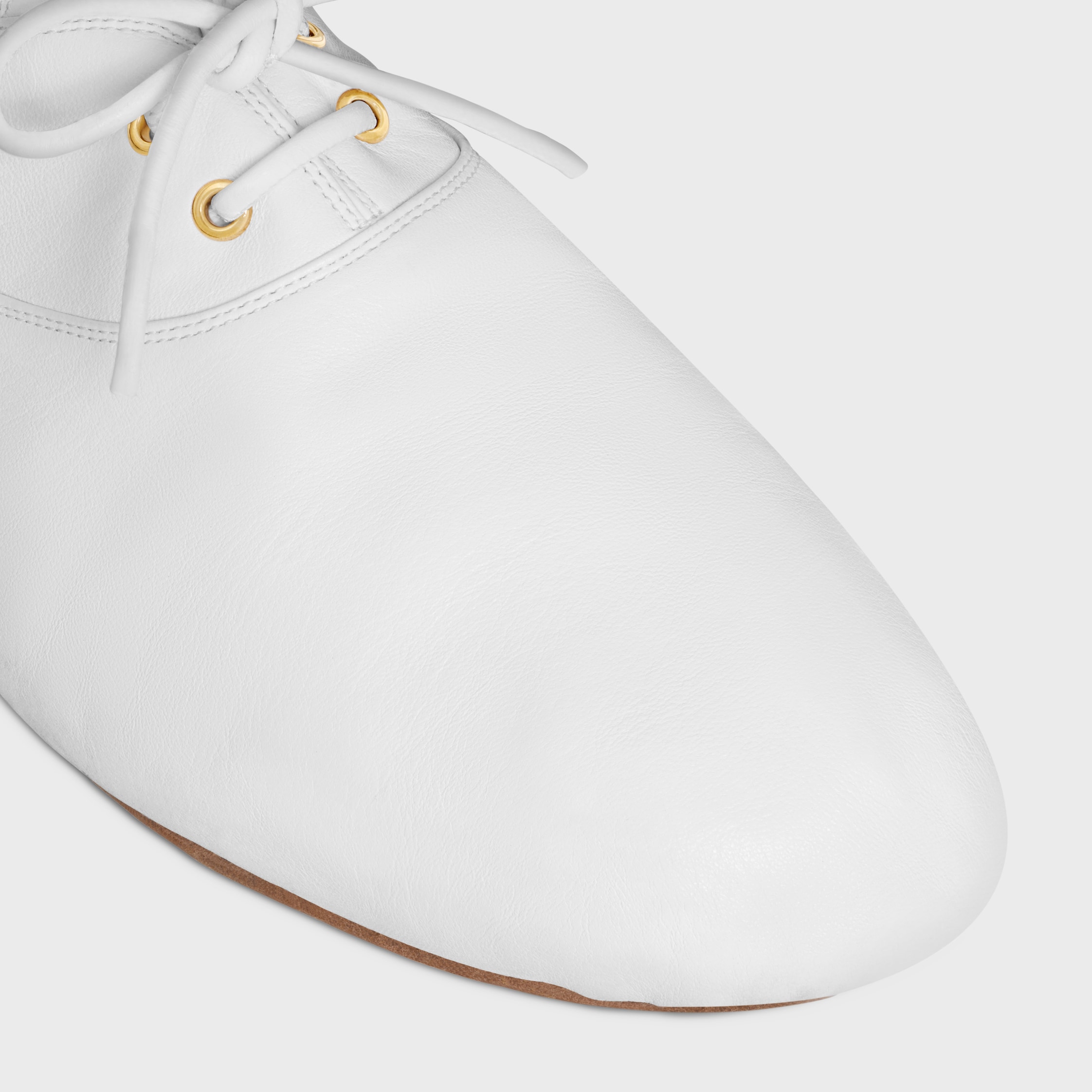 BALLET LACE-UP SHOE IN LAMBSKIN - Ultra White | CELINE
