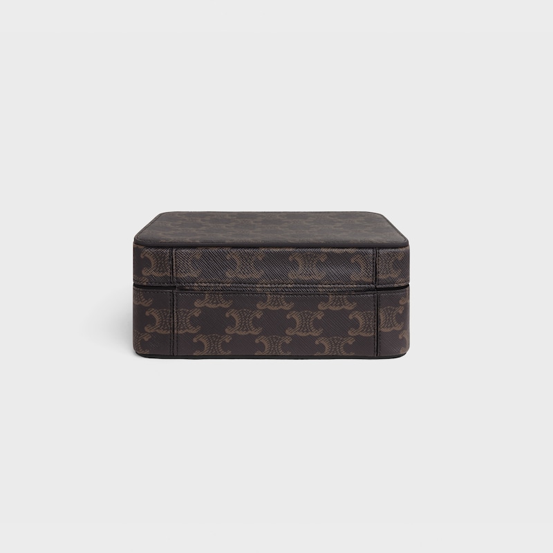 Rectangular box in triomphe canvas - BLACK / TAN - CELINE MAISON - 1 | CELINE