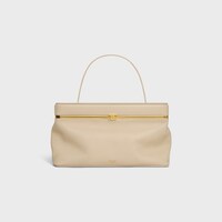 EAST WEST TRIOMPHE FRAME IN SUPPLE CALFSKIN - DEEP IVORY - NEW COLLECTION WOMEN - 1 | CELINE