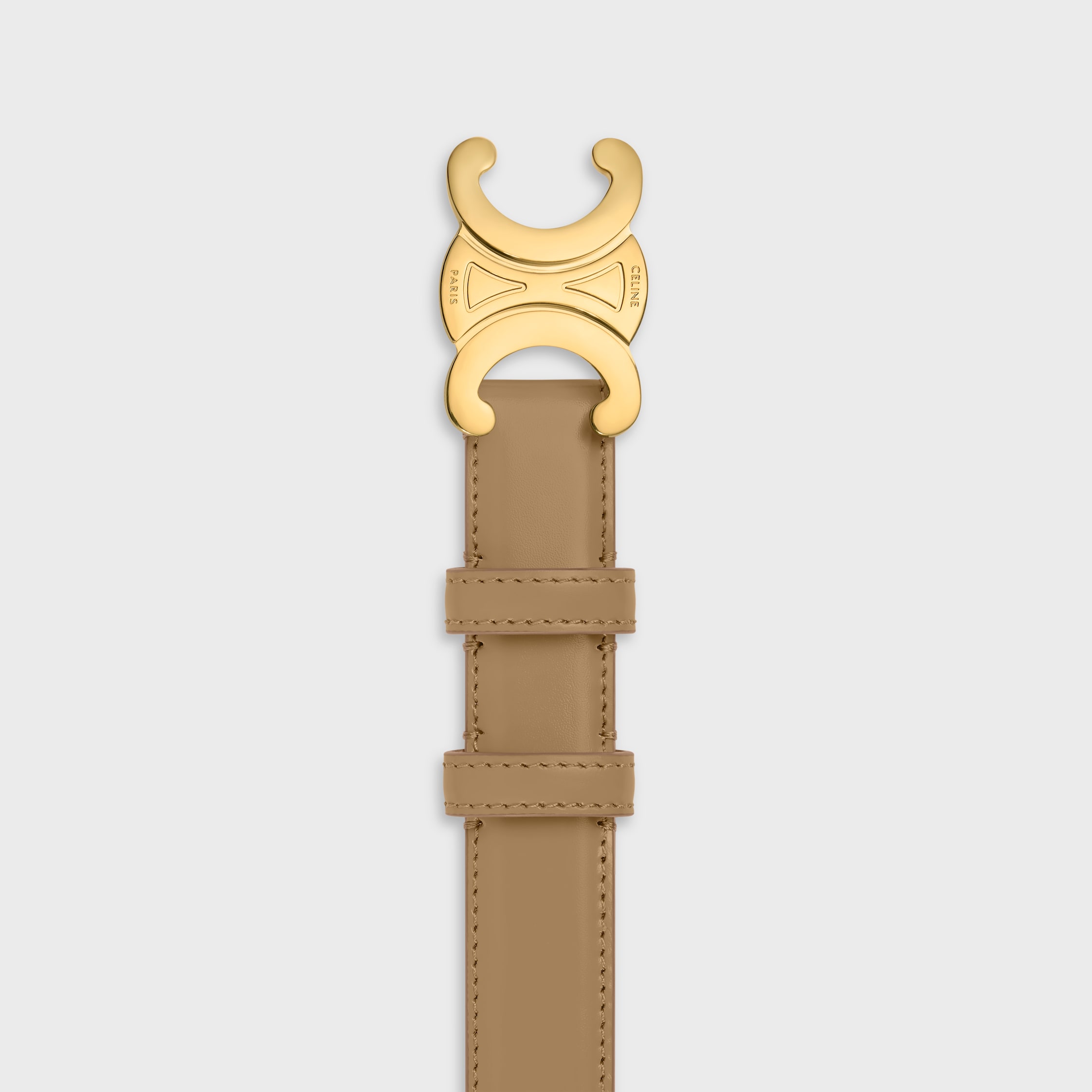 Medium 25MM Triomphe Belt IN Taurillon Leather - Smoked