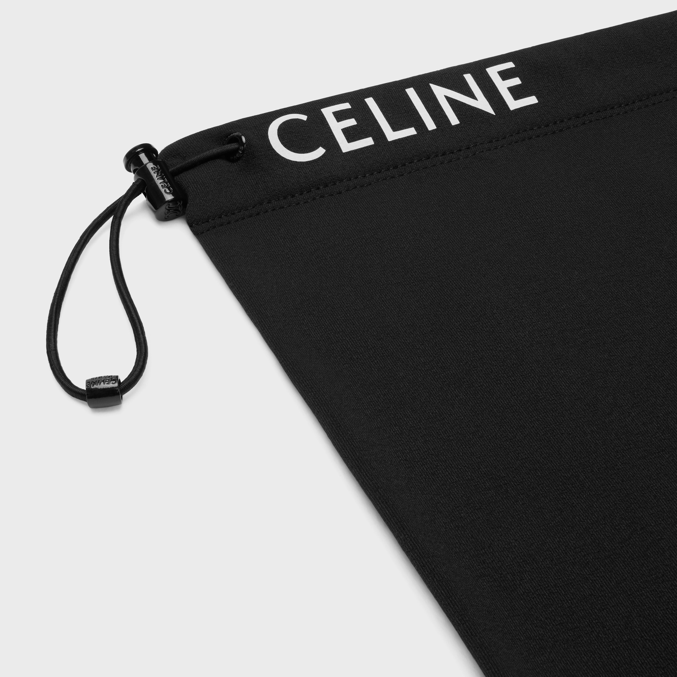 celine neck warmer in double-face jersey - BLACK / OFF WHITE